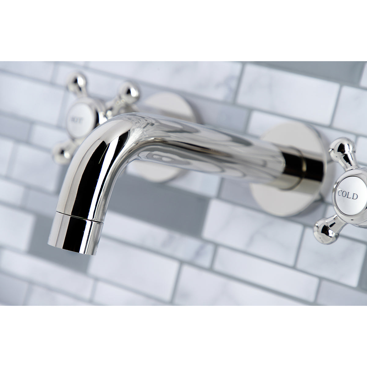 Kingston Brass KS8121BX Metropolitan 2-Handle 8 in. Wall Mount Bathroom Faucet