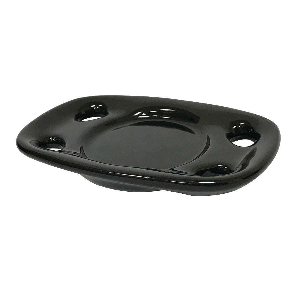 Kingston Brass BATD9116BK Water Onyx Black Porcelain Toothbrush and Tumbler Holder Dish