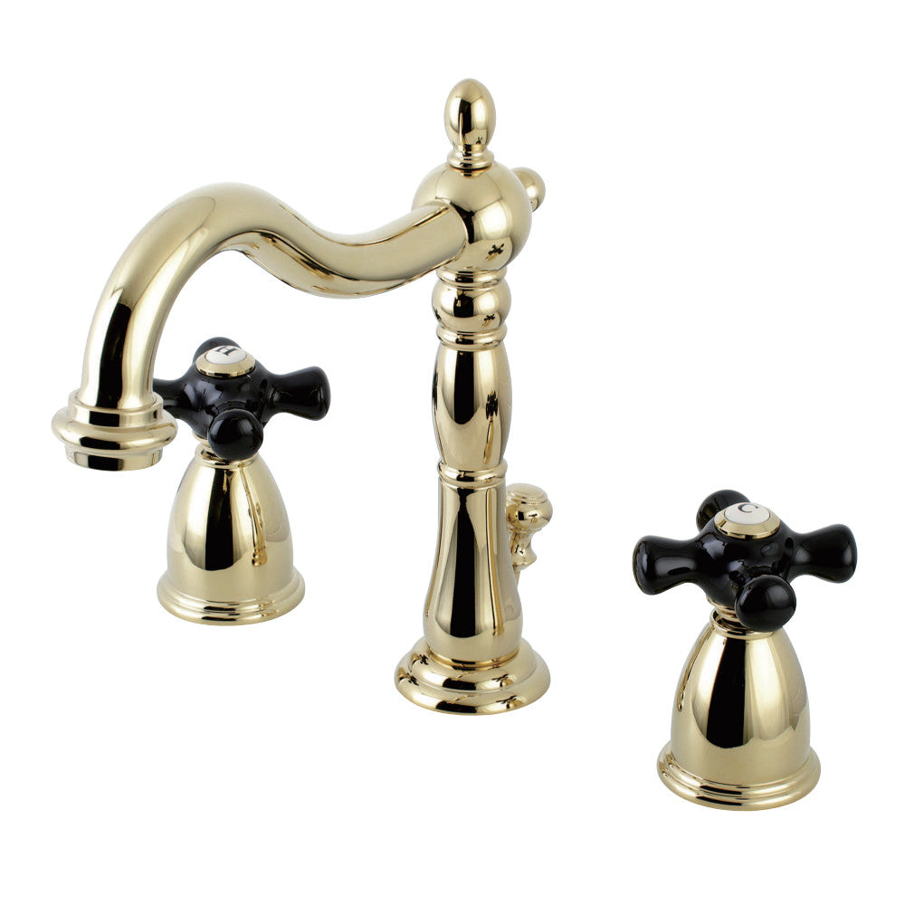 Kingston Brass KB1978PKX Duchess Widespread Bathroom Faucet with Plastic Pop-Up