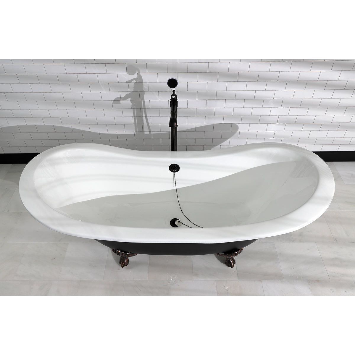 Kingston Brass Clawfoot Tub Waste & Overflow Drain, 20 Gauge