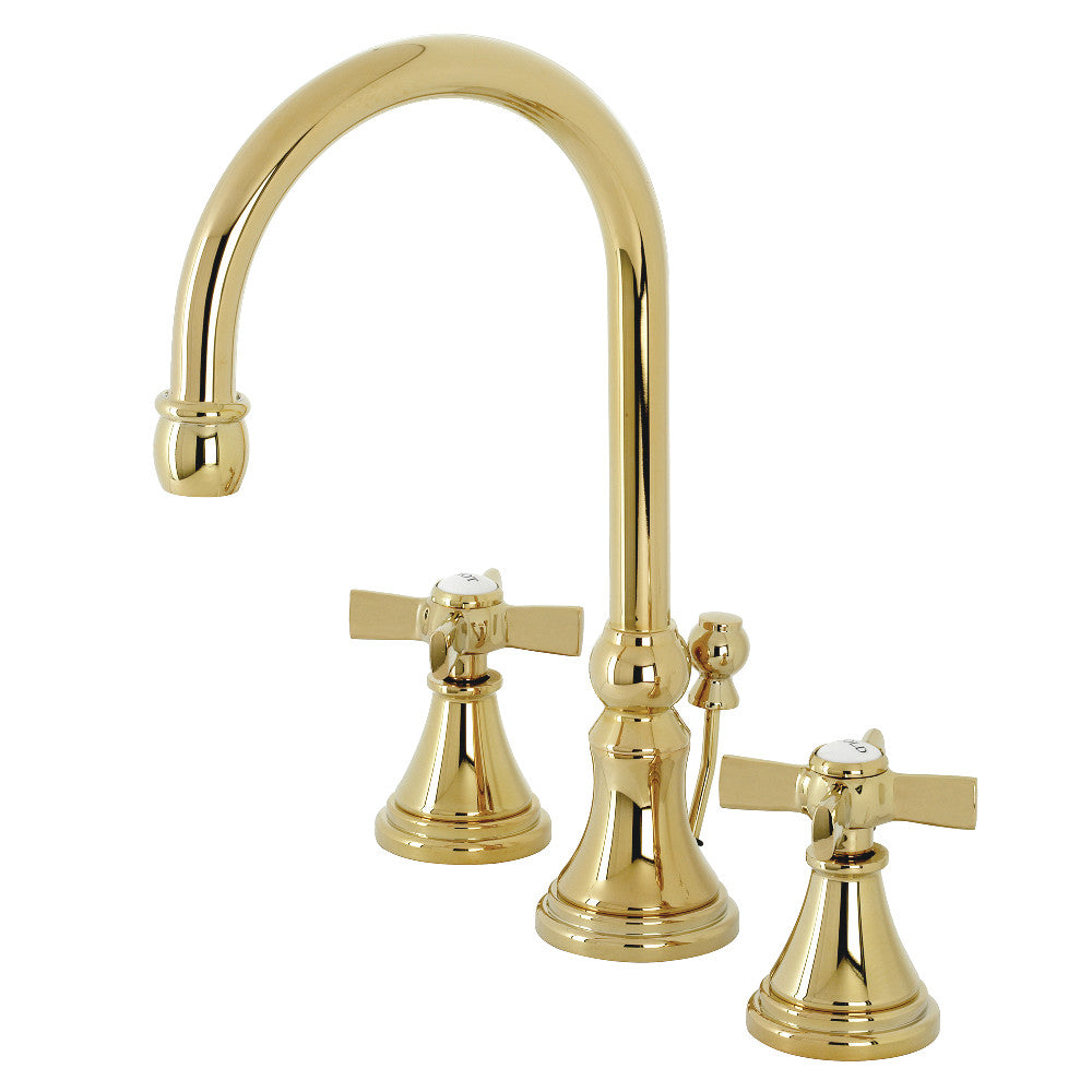 Kingston Brass KS2985ZX Millennium Widespread Bathroom Faucet with Brass Pop-Up