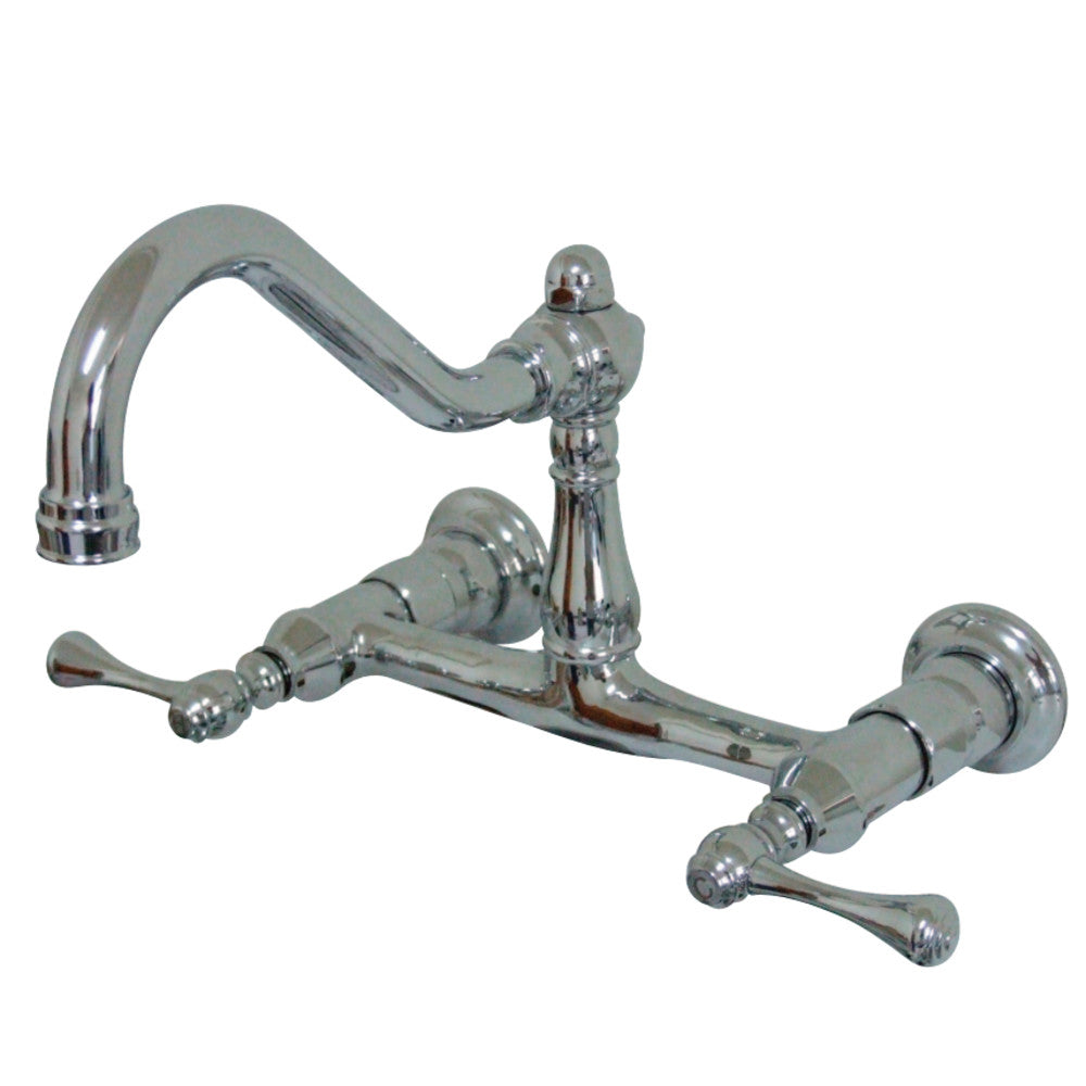 Kingston Brass KS3246BL 8" Center Wall Mount Bathroom Faucet