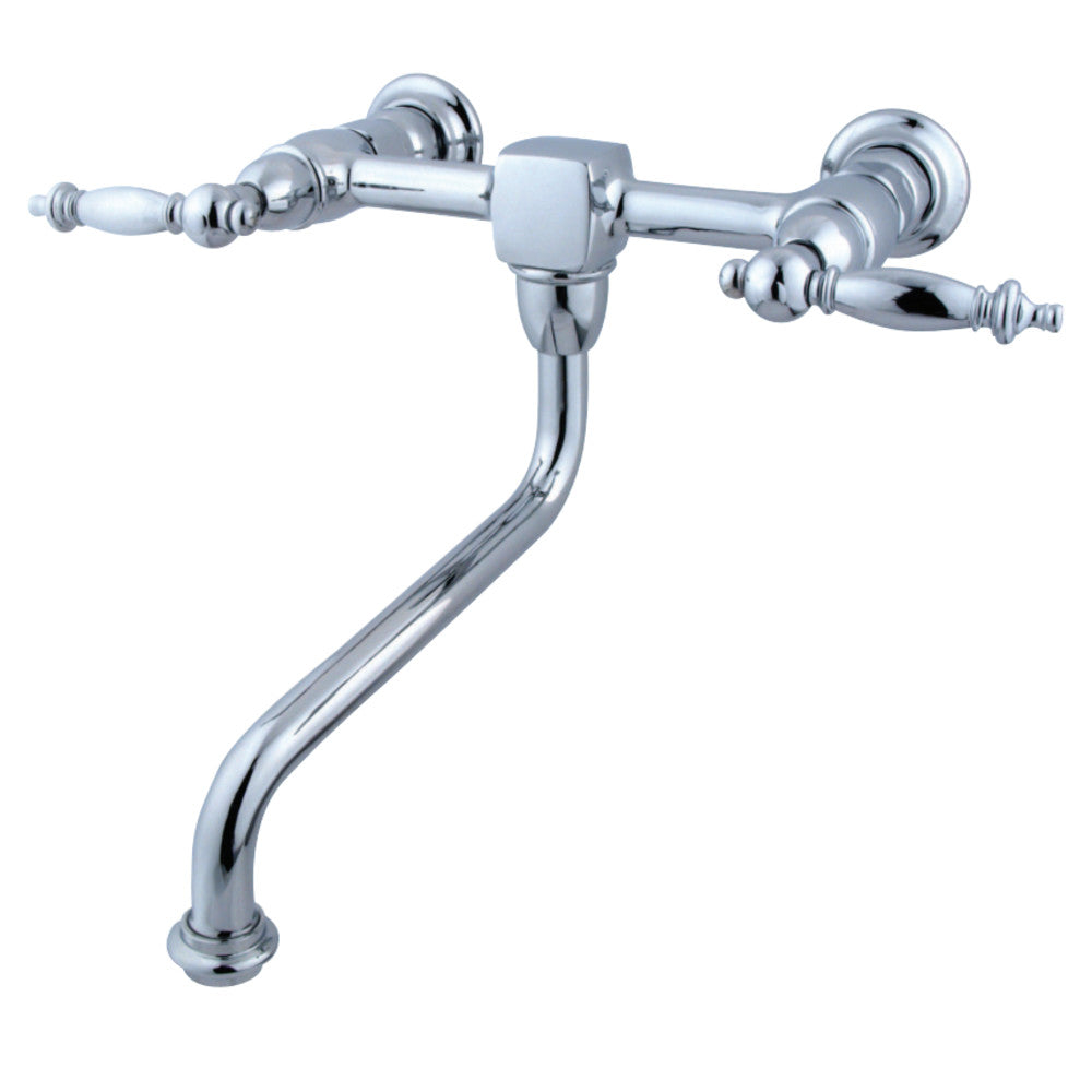 Kingston Brass KS1212TL Heritage Wall Mount Bathroom Faucet