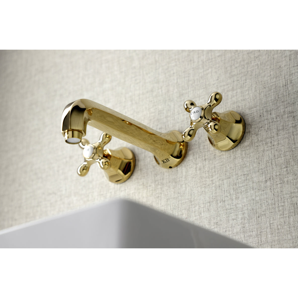 Kingston Brass KS4128AX Metropolitan 2-Handle Wall Mount Bathroom Faucet