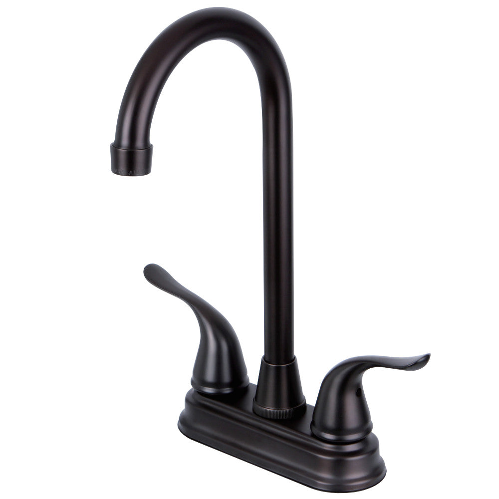 Kingston Brass KB2491YL Two Handle 4-inch Centerset Bar Faucet