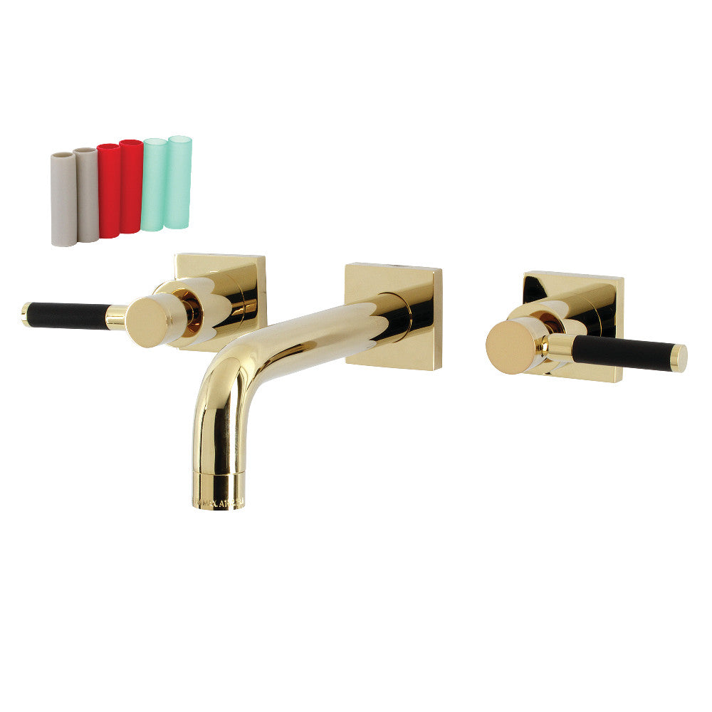 Kingston Brass KS6122DKL Ksiser Two-Handle Wall Mount Bathroom Faucet
