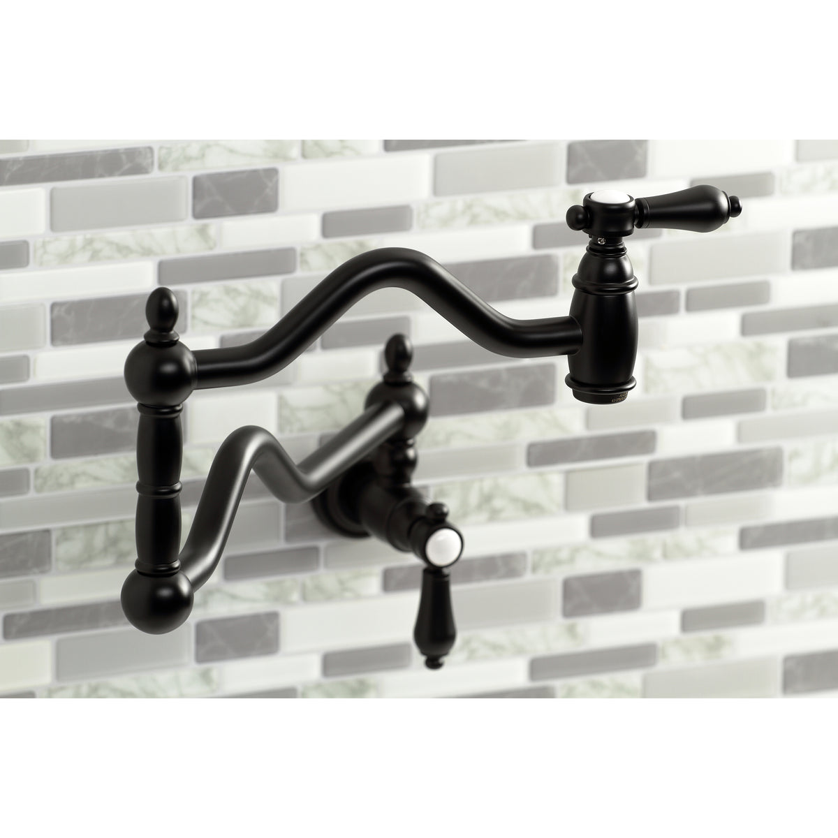 Kingston Brass KS2100BAL Heirloom Wall Mount Pot Filler