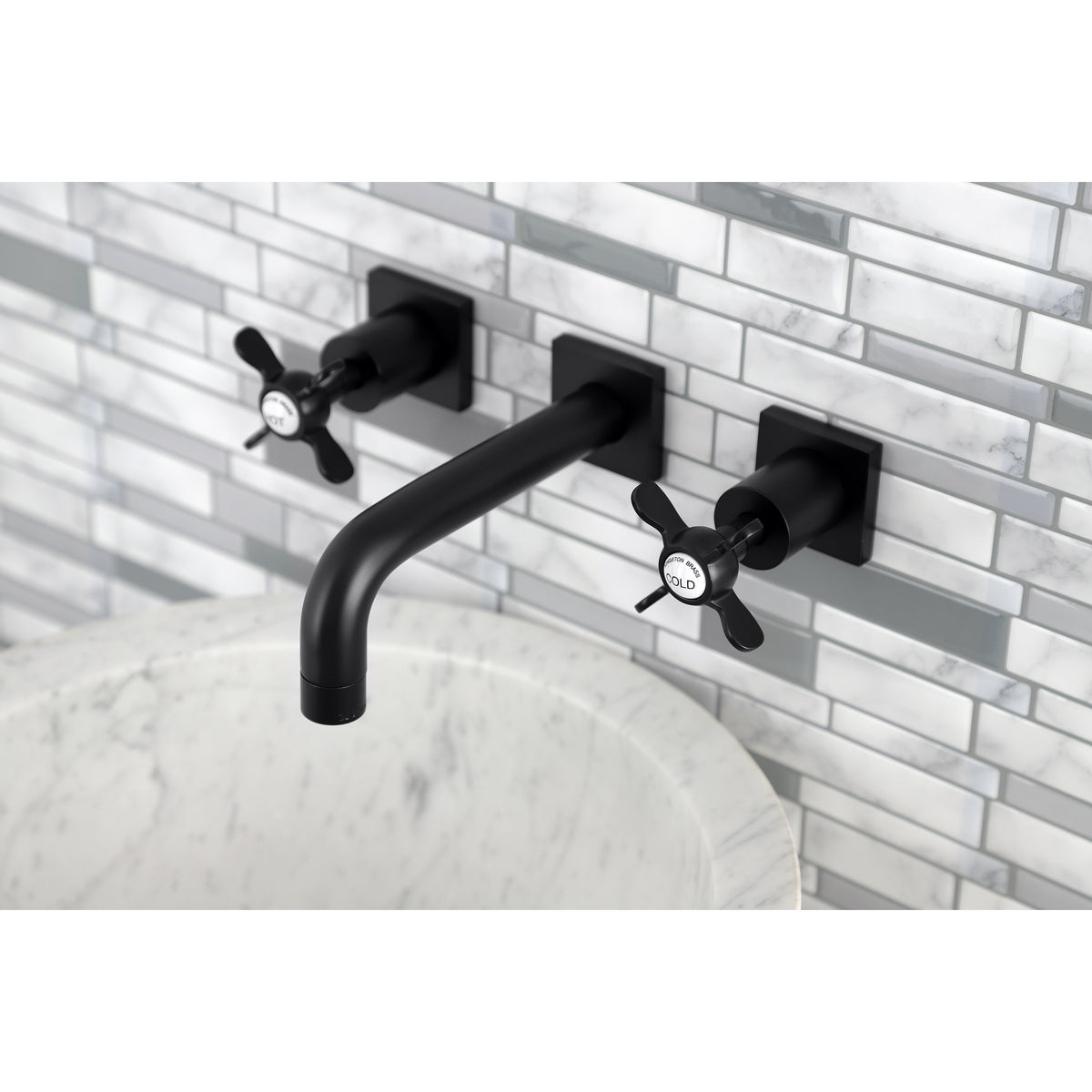 Kingston Brass KS6125BEX Essex Two-Handle Wall Mount Bathroom Faucet