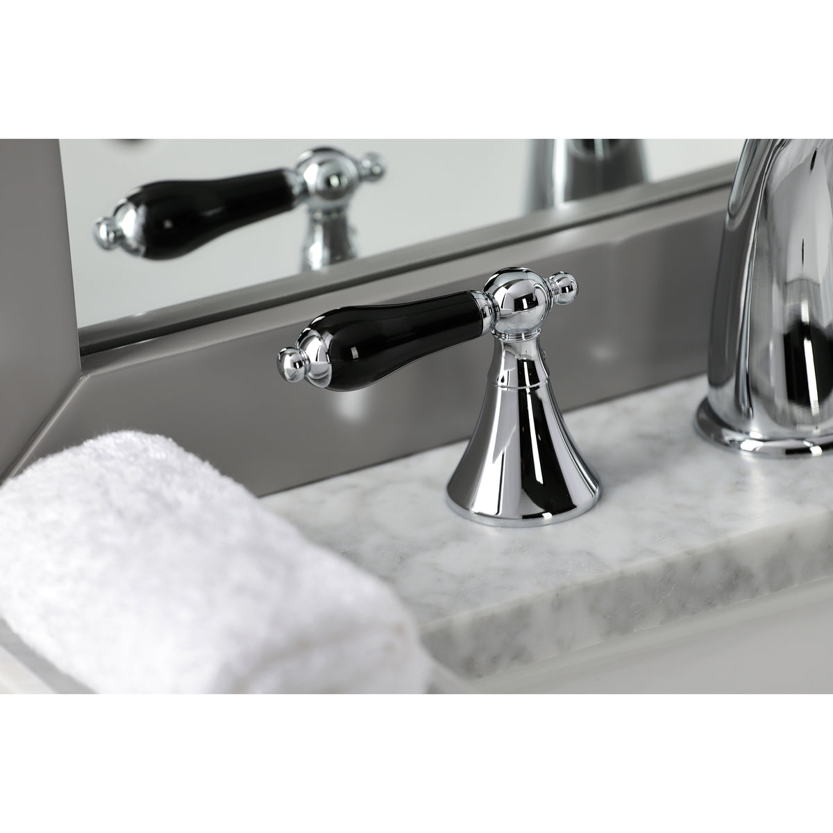 Kingston Brass KS2975PKL Duchess Widespread Bathroom Faucet with Brass Pop-Up