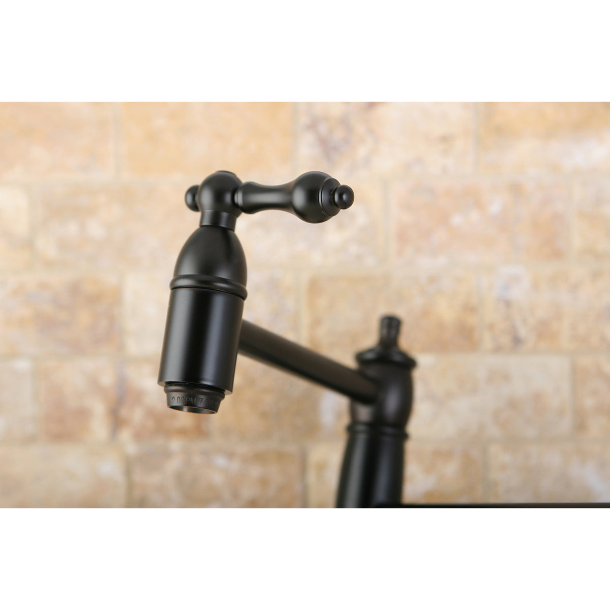 Kingston Brass KS3101AL Restoration Wall Mount Pot Filler Kitchen Faucet