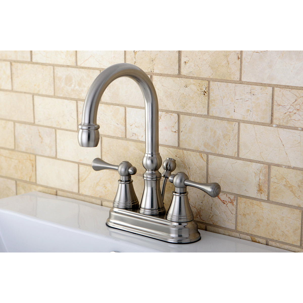 Kingston Brass KS2618BL 4 in. Centerset Bathroom Faucet