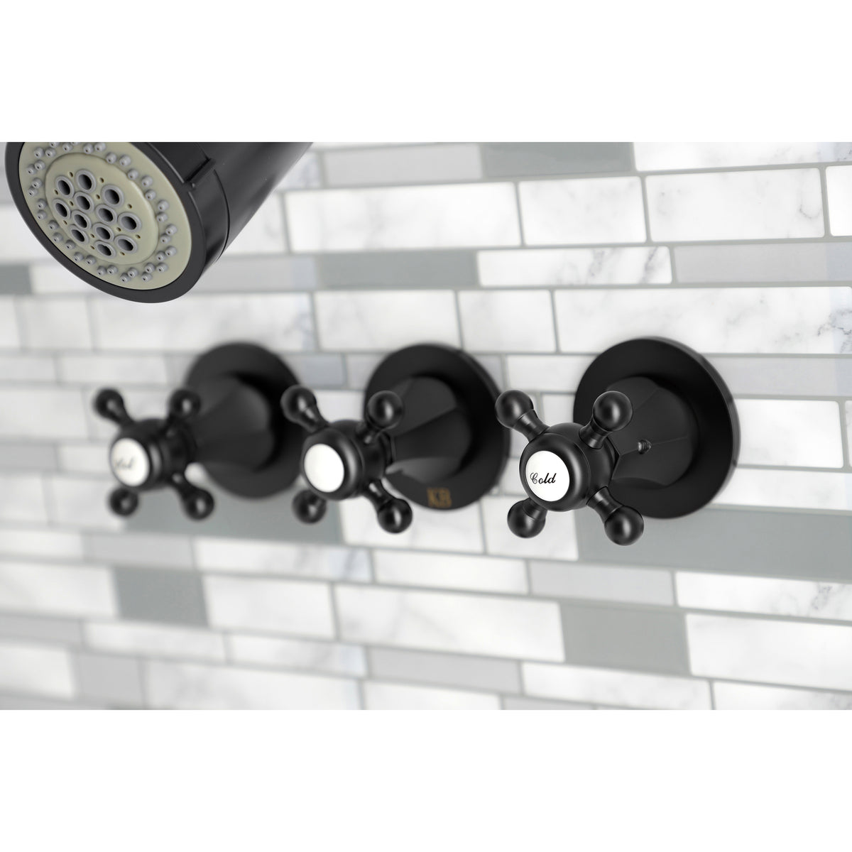 Metropolitan Three-Handle Tub and Shower Faucet