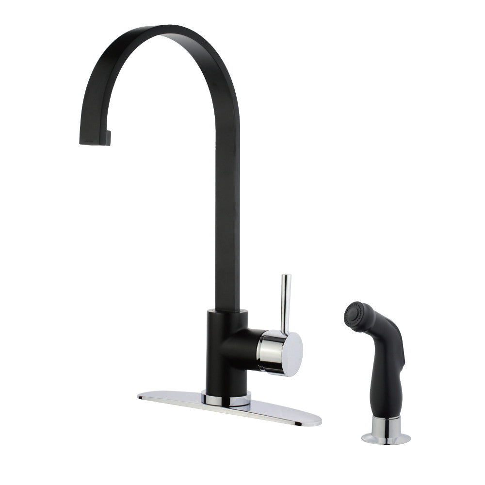 Gourmetier LS8711DLSP Concord Single-Handle Kitchen Faucet with Side Sprayer