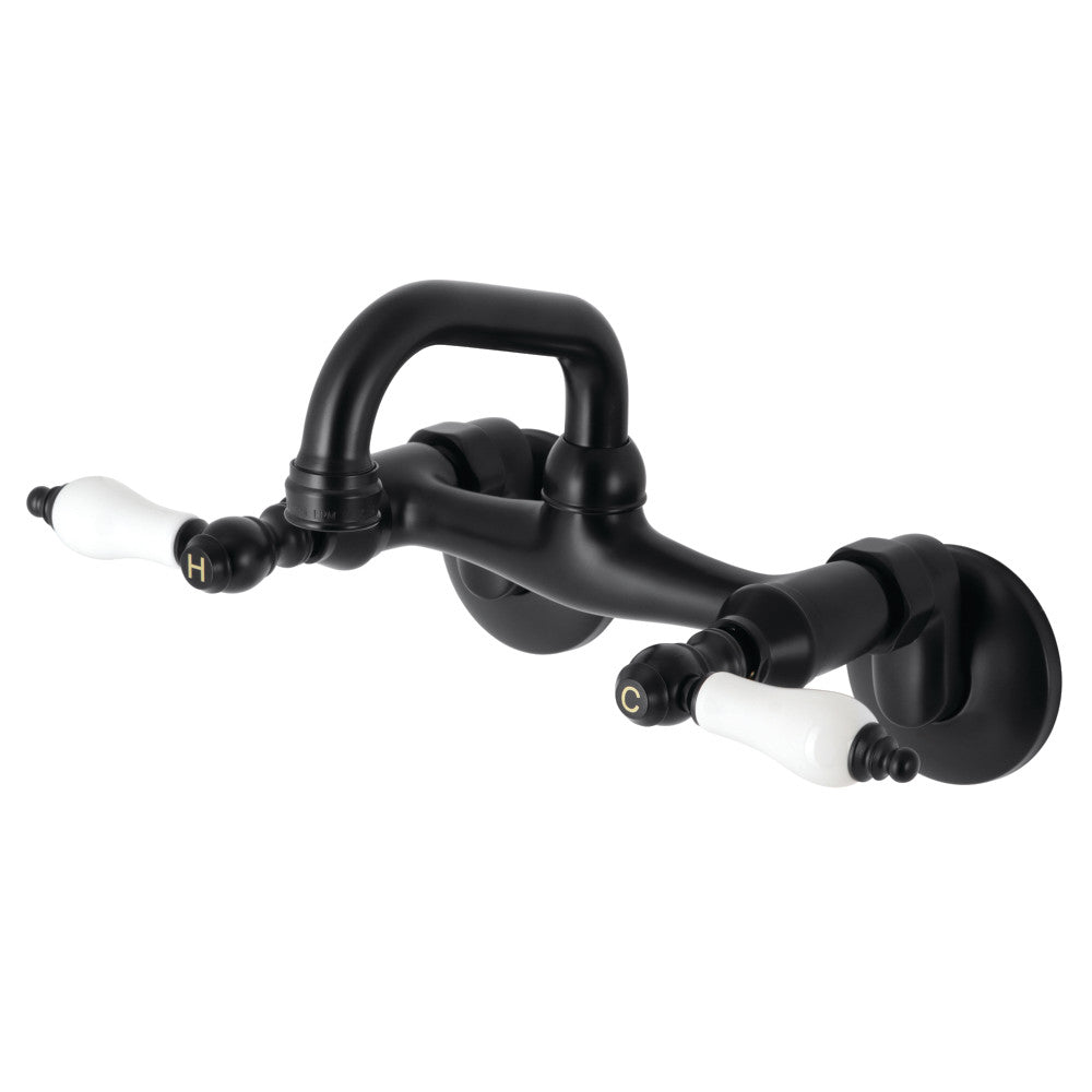 Kingston Brass KS512ORB Two-Handle Wall Mount Bar Faucet