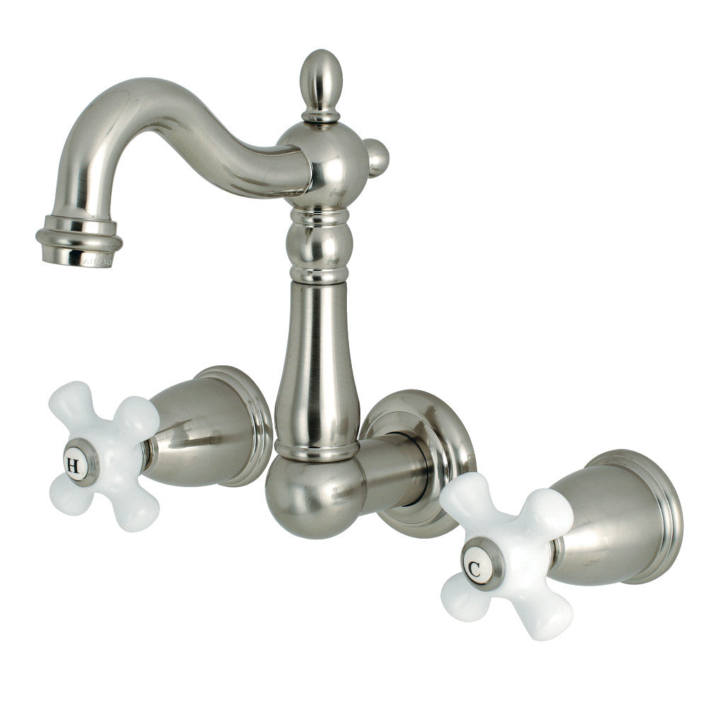 Kingston Brass KS1223PX Heritage Wall Mount Bathroom Faucet
