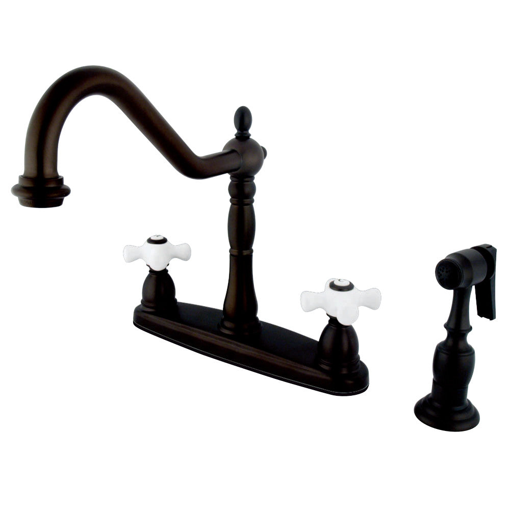 Kingston Brass KB1751PXBS Heritage Centerset Kitchen Faucet