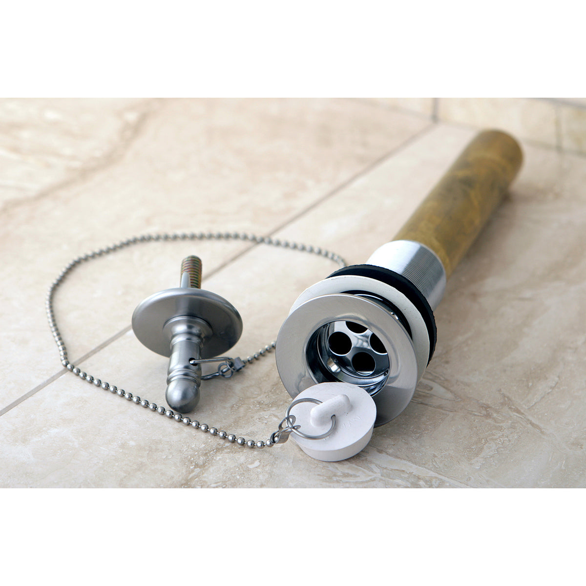 Kingston Brass Pull-Out Bathroom Drain without Overflow, 20 Gauge