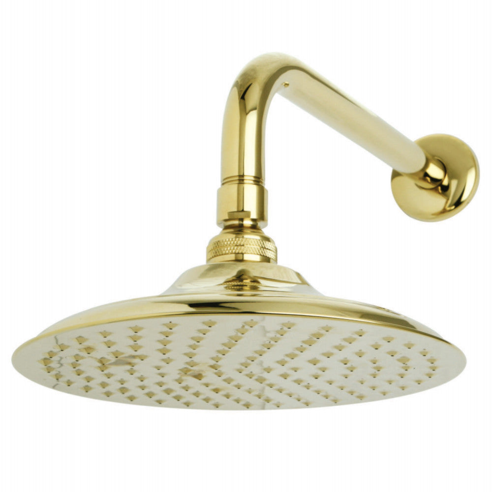 Victorian 8" Brass Shower Head with 12" Shower Arm