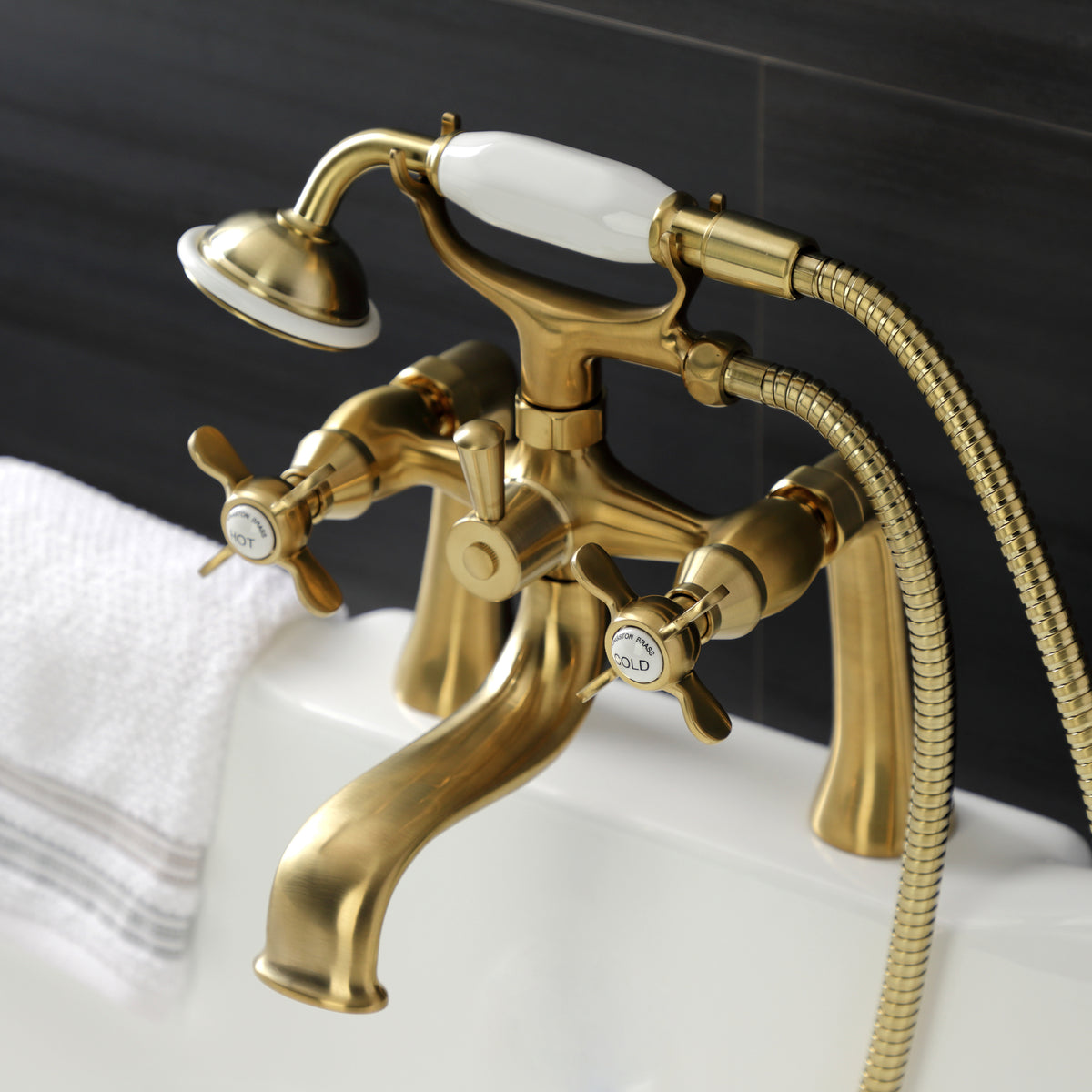 Essex Deck Mount Clawfoot Tub Faucet with Hand Shower