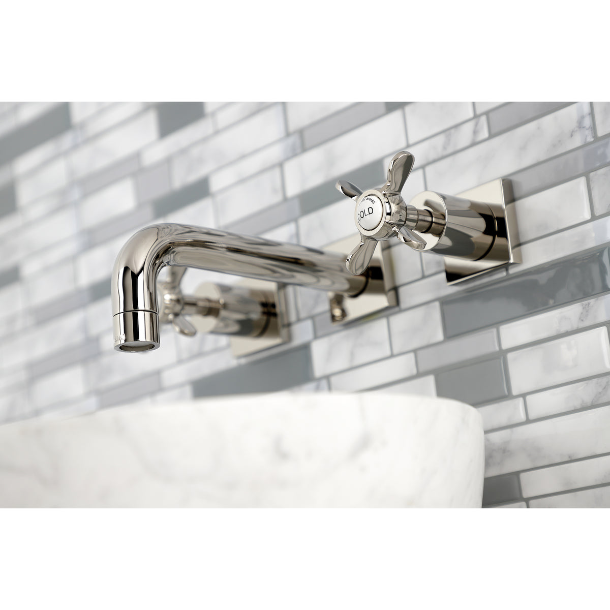 Kingston Brass KS6125BEX Essex Two-Handle Wall Mount Bathroom Faucet