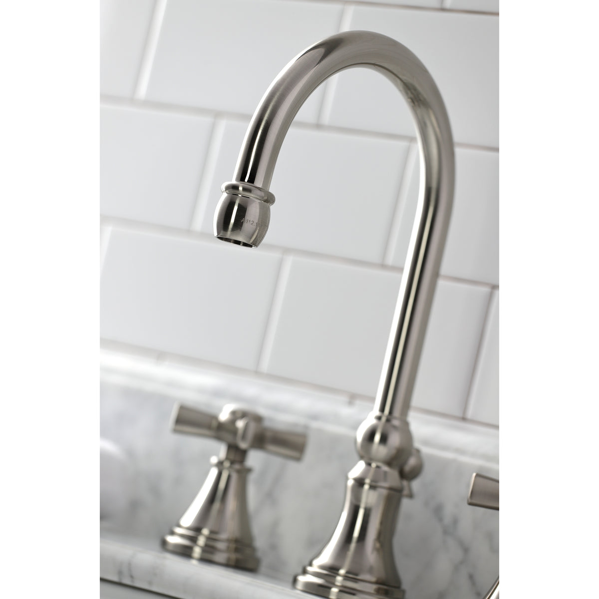 Kingston Brass KS2985ZX Millennium Widespread Bathroom Faucet with Brass Pop-Up
