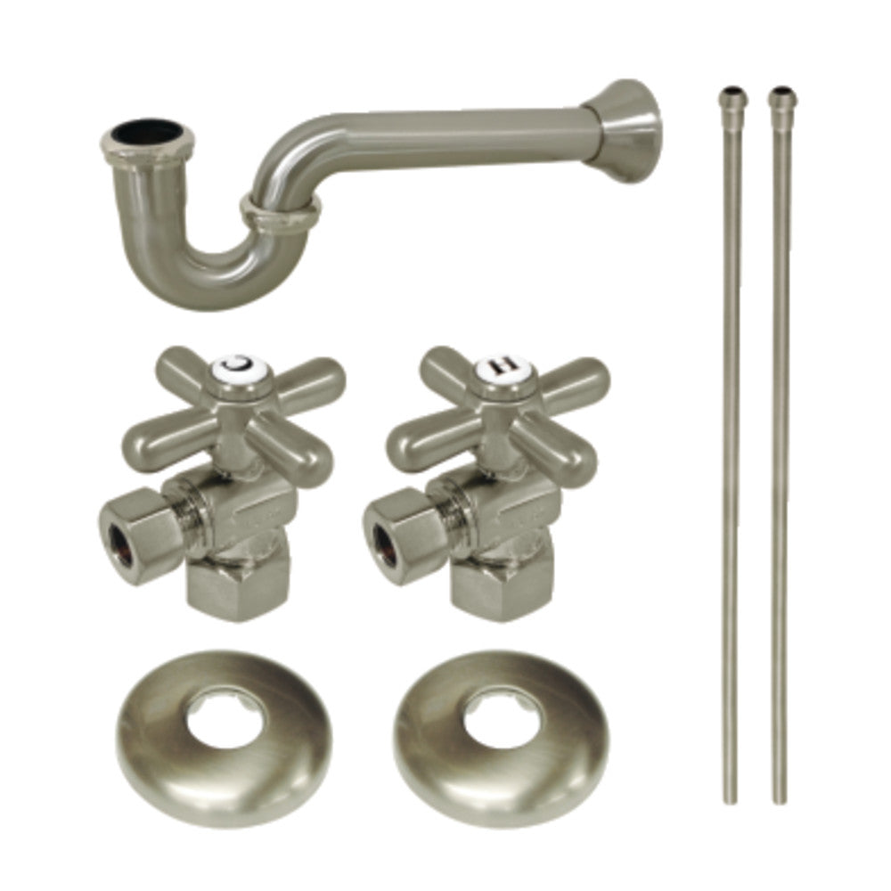 Kingston Brass Gourmet Scape Plumbing Supply Kit with 1-1/2" P-Trap - 1/2" IPS Inlet x 3/8" Comp Oulet