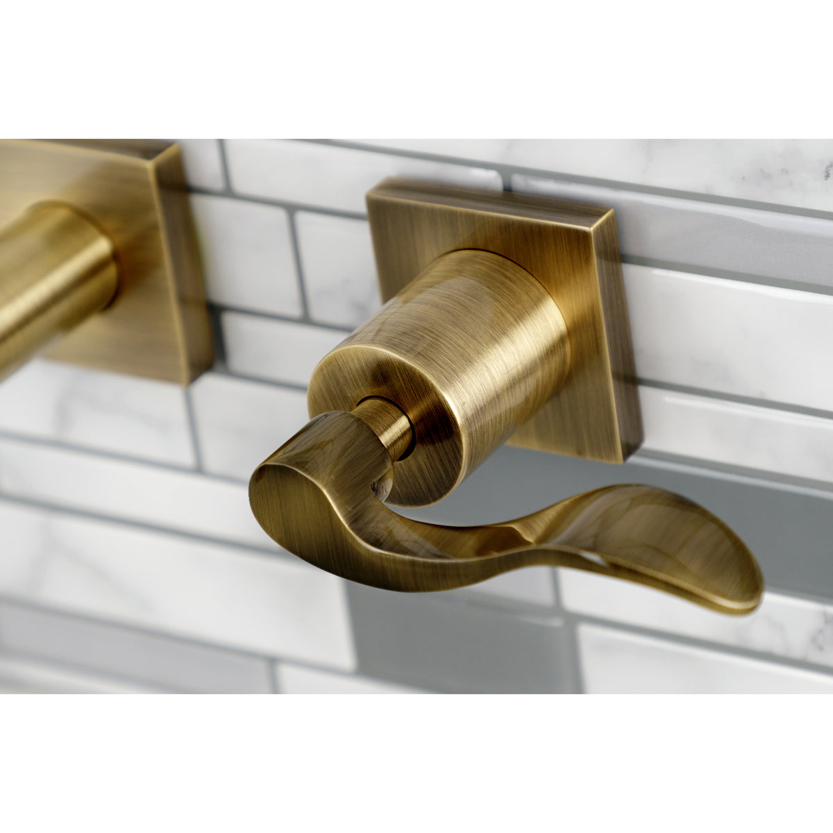 Kingston Brass KS6126DFL NuWave Two-Handle Wall Mount Bathroom Faucet