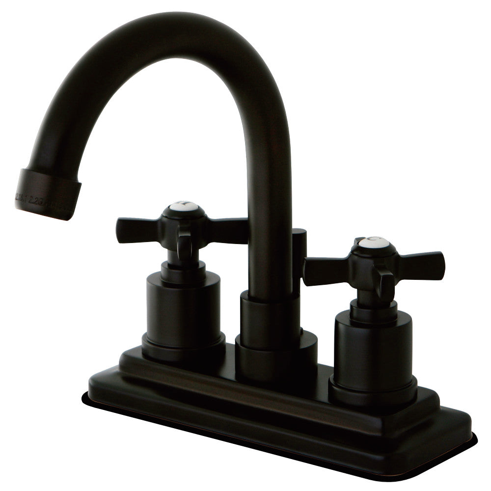 Kingston Brass KS8661ZX Millennium 4 in. Centerset Bathroom Faucet with Brass Pop-Up
