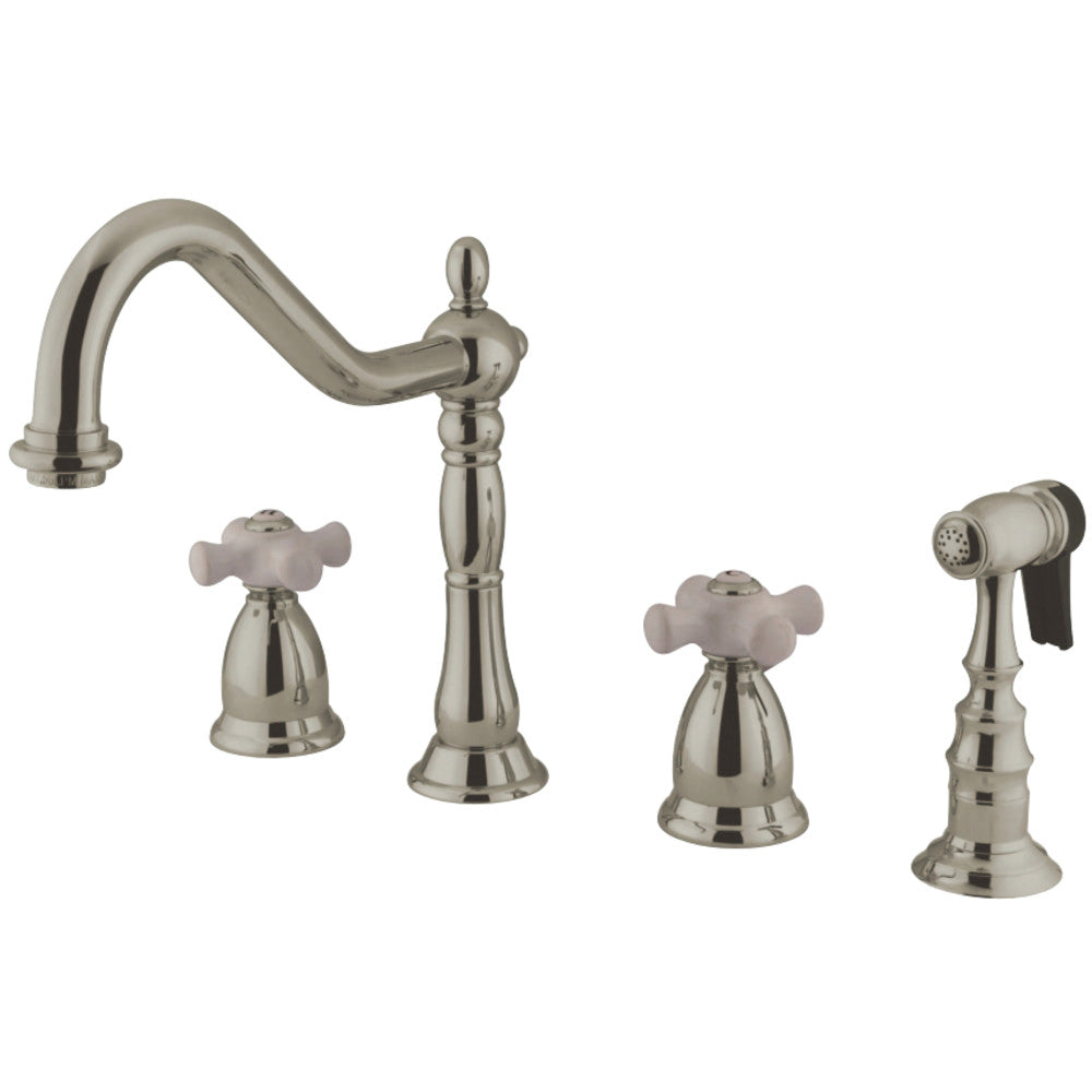 Kingston Brass KS1798PXBS Widespread Kitchen Faucet