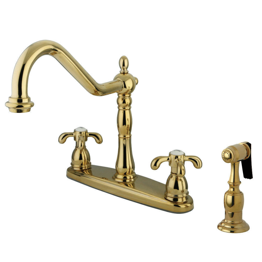 Kingston Brass KB1758TXBS French Country Centerset Kitchen Faucet