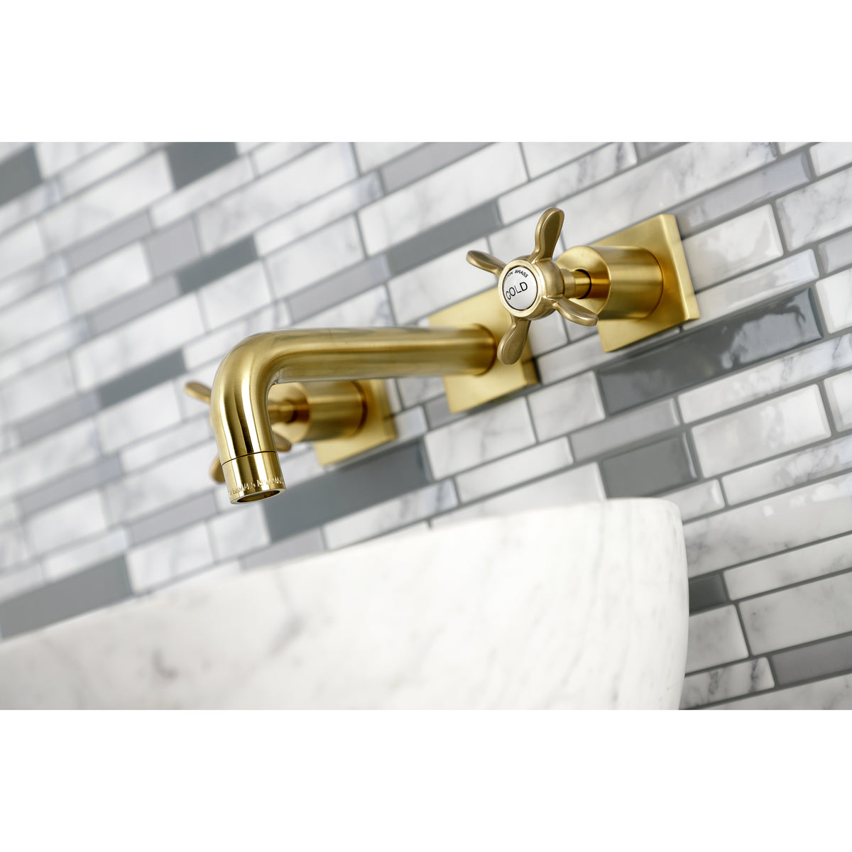 Kingston Brass KS6125BEX Essex Two-Handle Wall Mount Bathroom Faucet