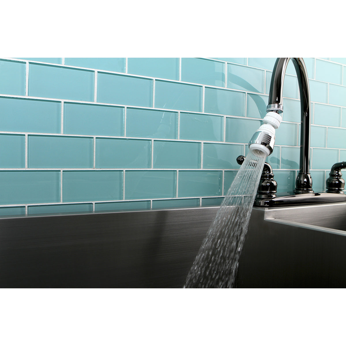 Kingston Brass KA221C20 Double Swivel Kitchen Aerator with Brass Ball Joint