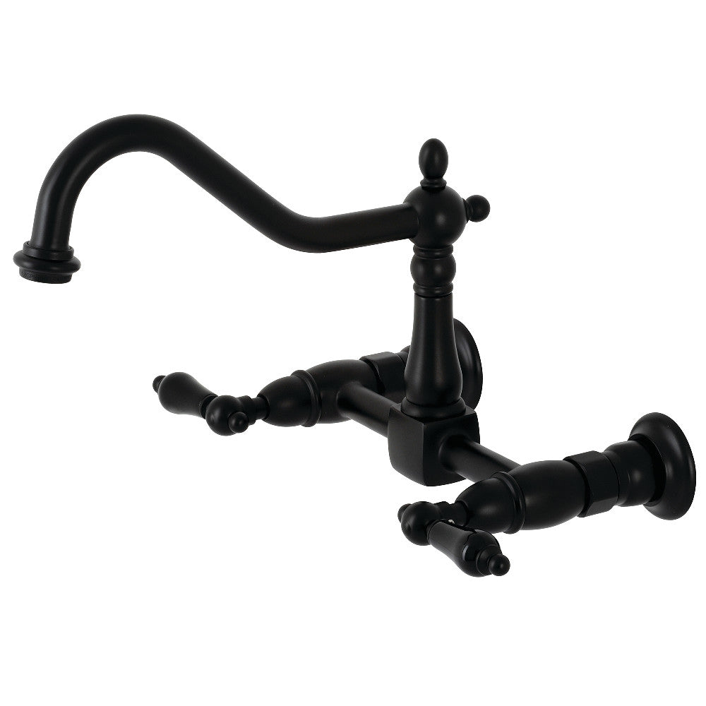 Kingston Brass KS1246PKL Duchess Wall Mount Bridge Kitchen Faucet
