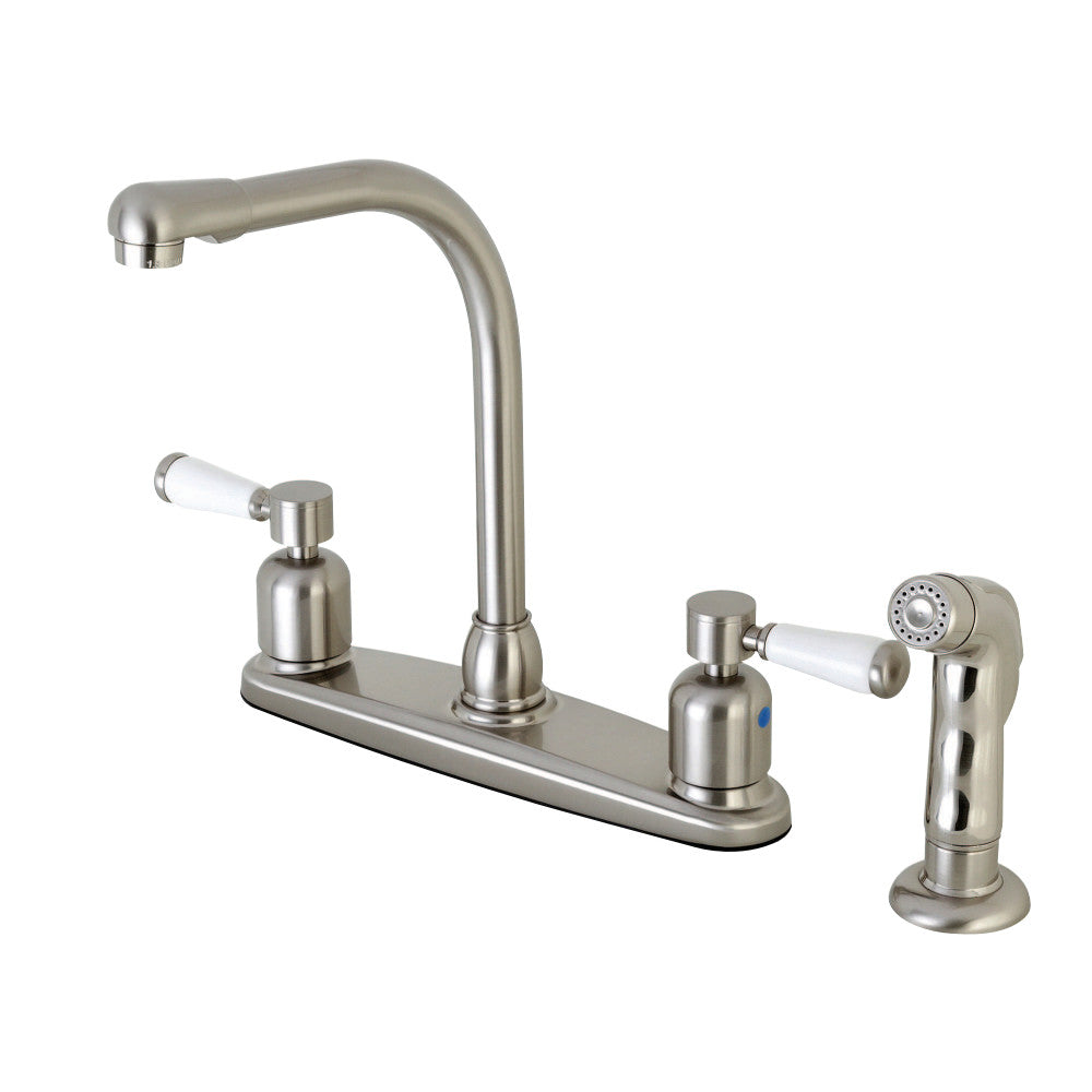 Kingston Brass FB751DPLSP Paris 8-Inch Centerset Kitchen Faucet with Sprayer