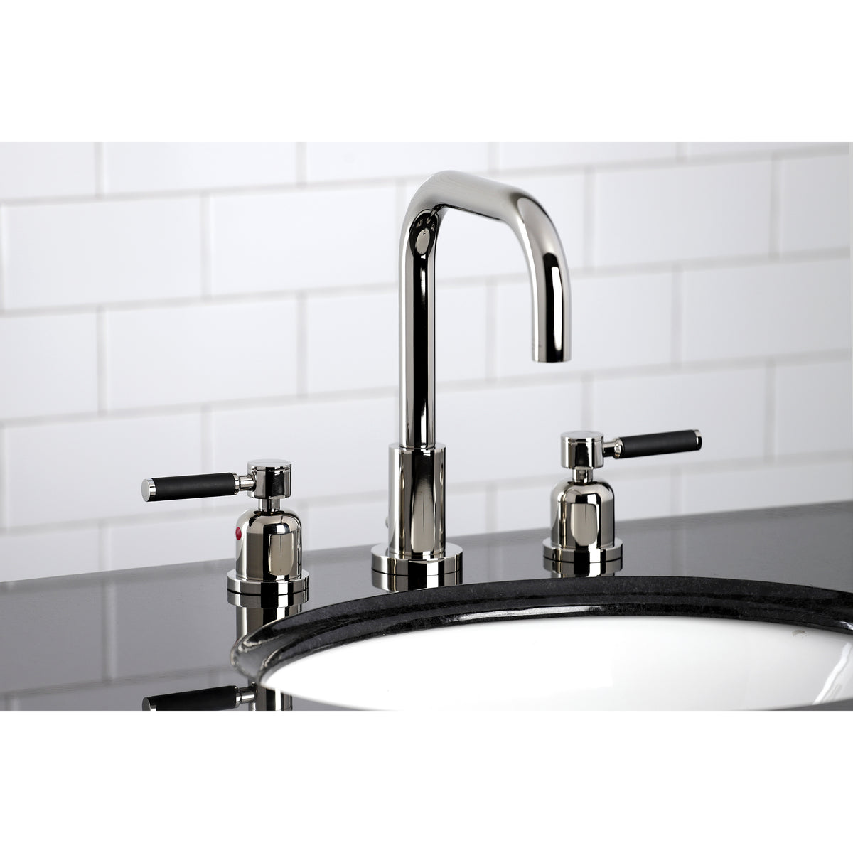 Kingston Brass FSC8930DKL Kaiser Widespread Bathroom Faucet with Brass Pop-Up
