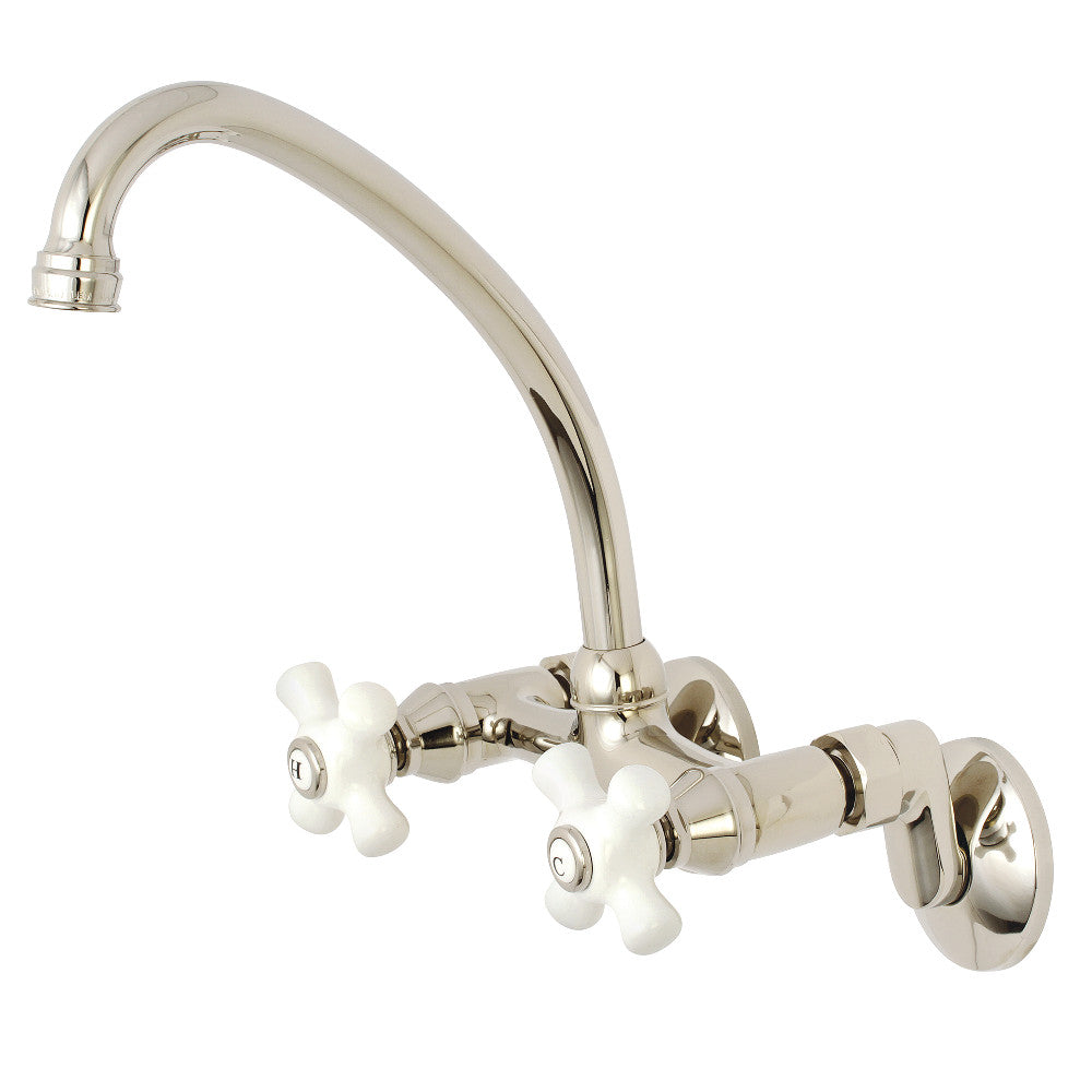 Kingston Brass KS614PB Kingston Two Handle Wall Mount Kitchen Faucet