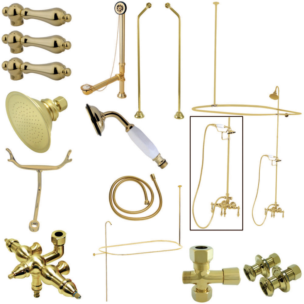 Vintage Down Spout Clawfoot Tub Faucet Package
