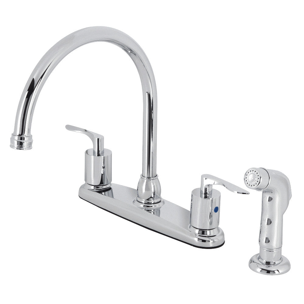 Kingston Brass FB798SVLSP Serena Centerset Kitchen Faucet with Plastic Sprayer