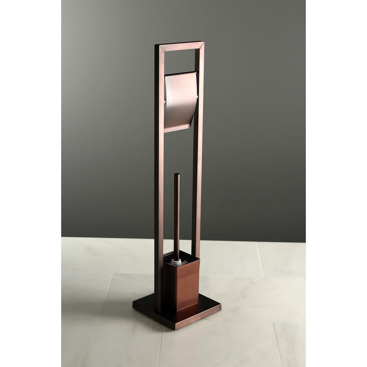 Kingston Brass Pedestal Toilet Paper Holder with Toilet Brush Holder