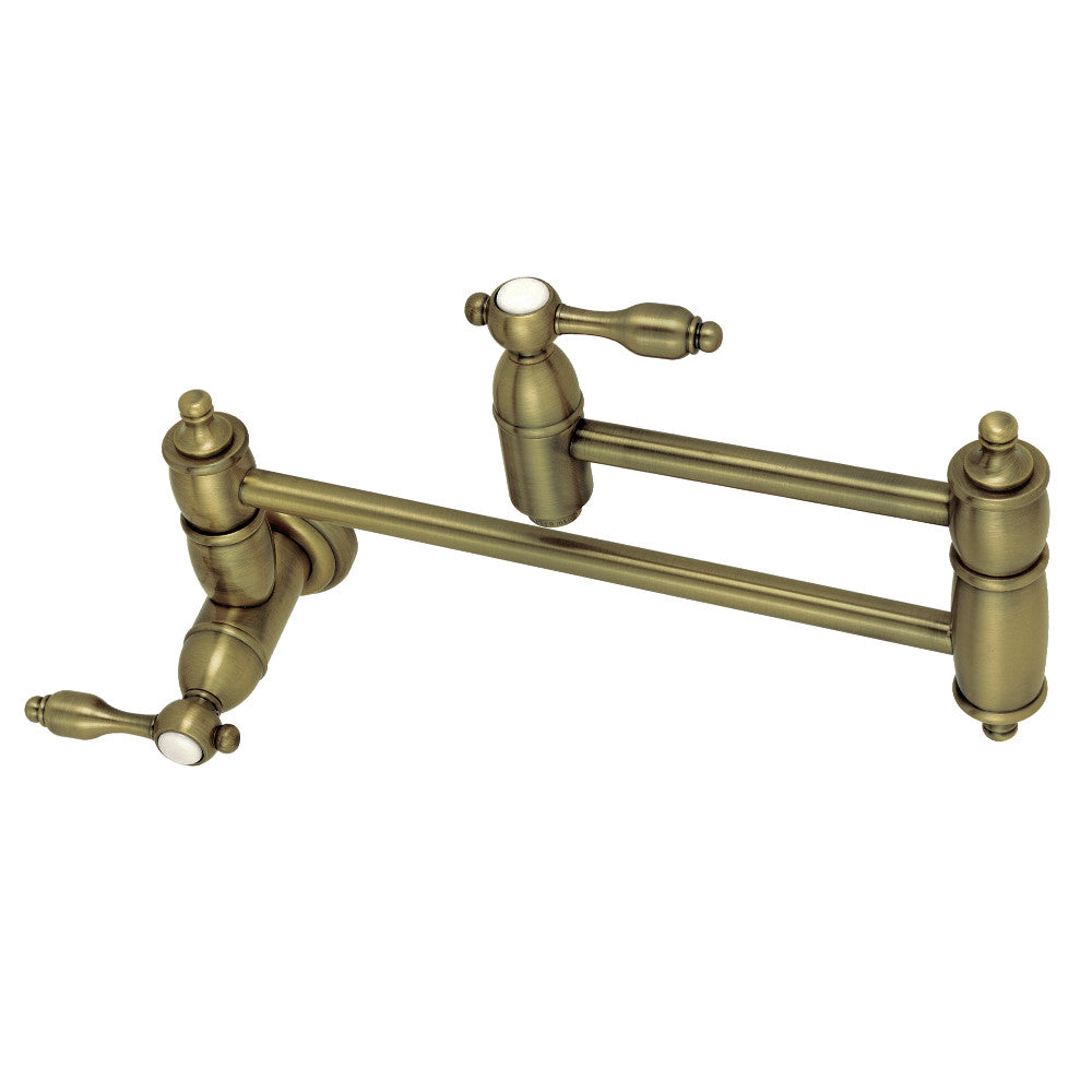 Kingston Brass KS3101TAL Tudor Wall Mount Pot Filler Kitchen Faucet