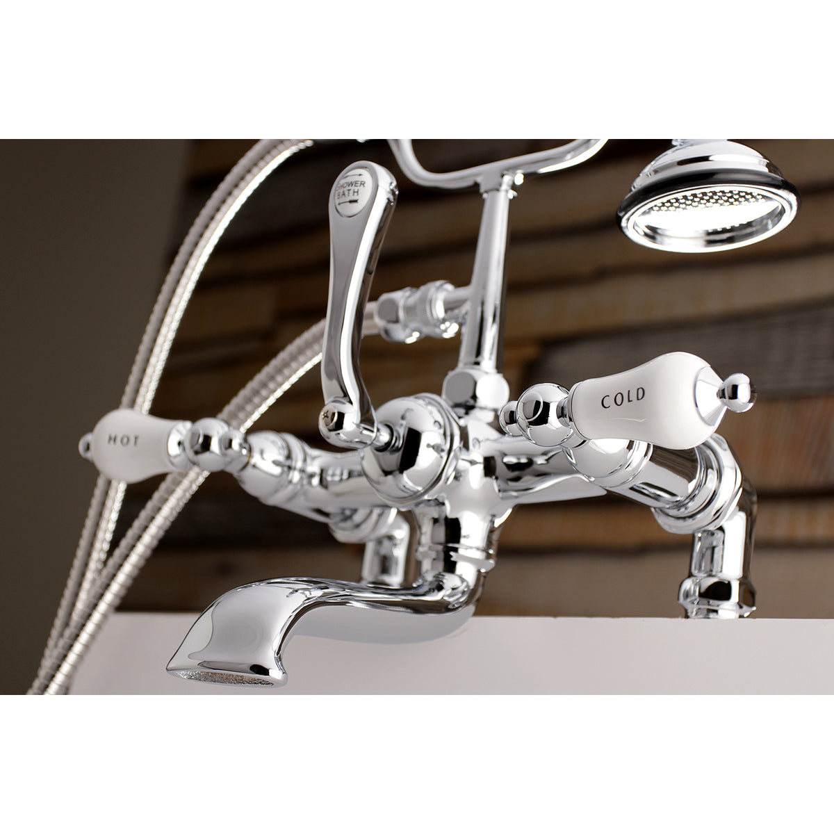 Aqua Vintage 7-Inch Tub Faucet with Hand Shower