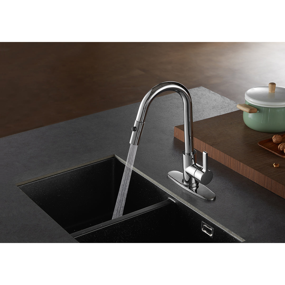 Gourmetier LS8783CTL Continental Single-Handle Pull-Down Kitchen Faucet