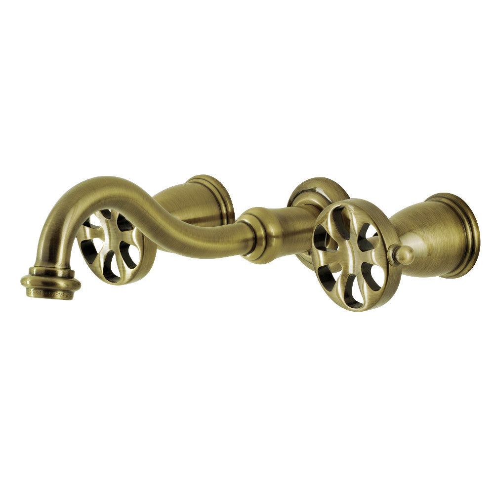 Kingston Brass KS3128RX Belknap Two-Handle Wall Mount Bathroom Faucet