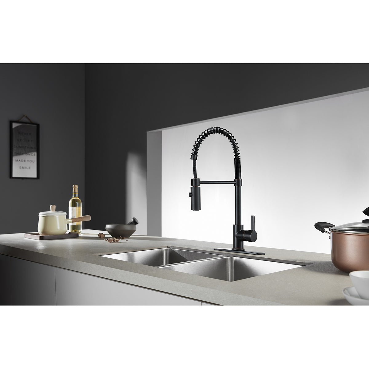 Gourmetier LS8777CTL Continental Single-Handle Pre-Rinse Kitchen Faucet
