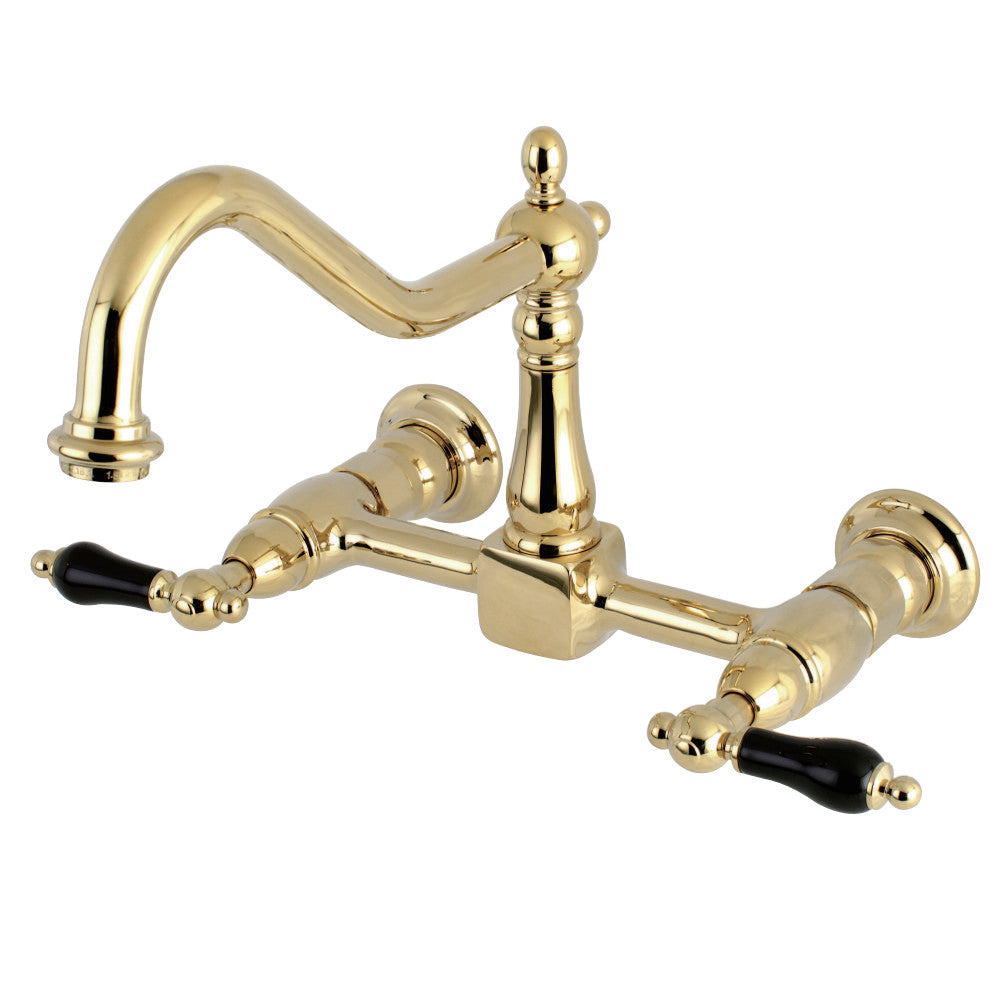 Kingston Brass KS1246PKL Duchess Wall Mount Bridge Kitchen Faucet