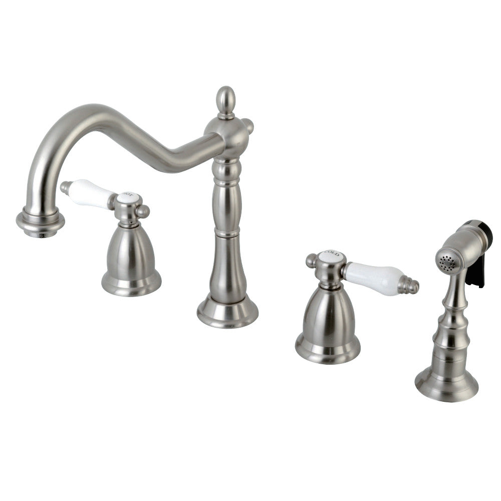 Kingston Brass KS1791BPLBS Widespread Kitchen Faucet