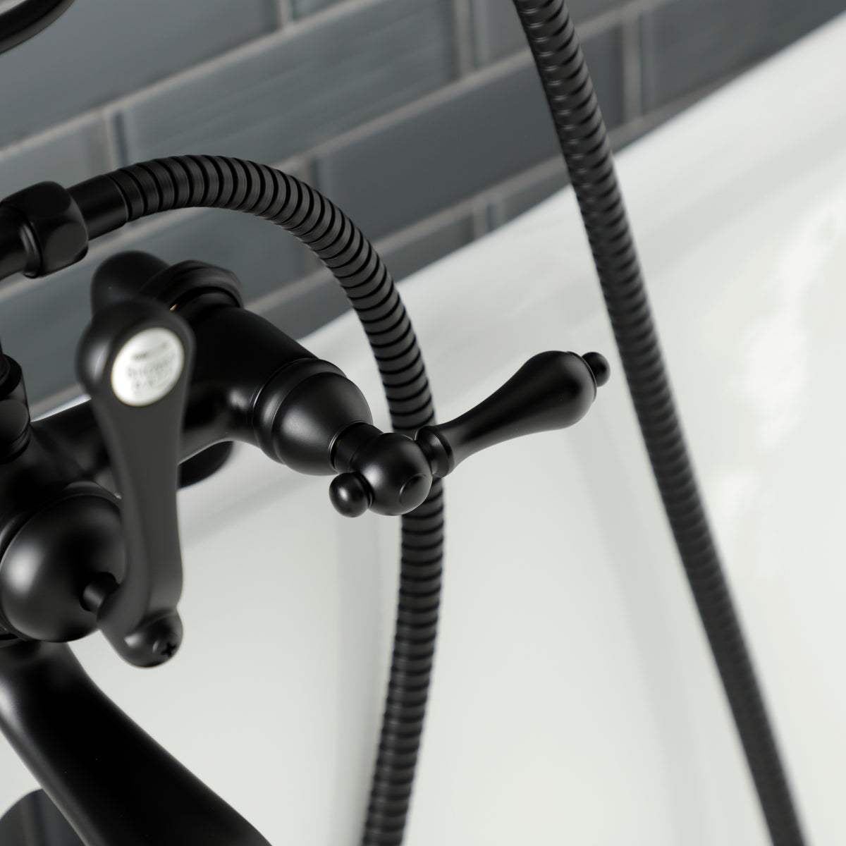 Aqua Vintage 7-Inch Tub Faucet with Hand Shower