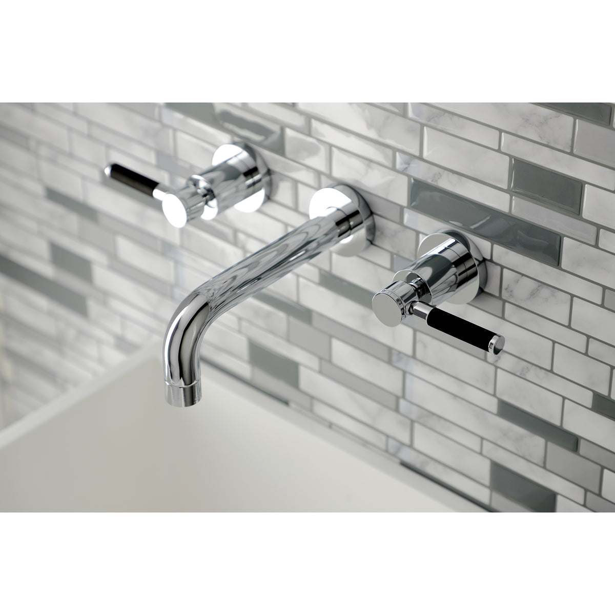 Kingston Brass KS8121DKL Kaiser 2-Handle Wall Mount Bathroom Faucet