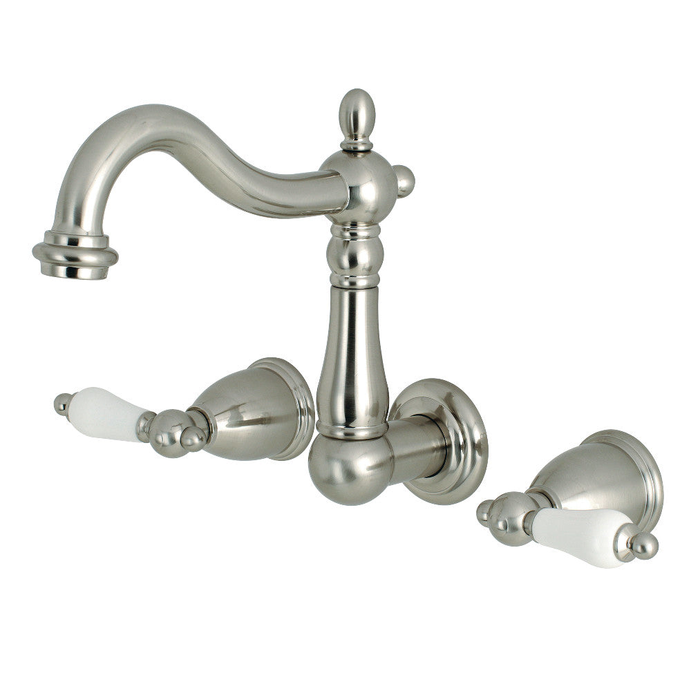 Kingston Brass KS1257PL 8-Inch Center Wall Mount Bathroom Faucet