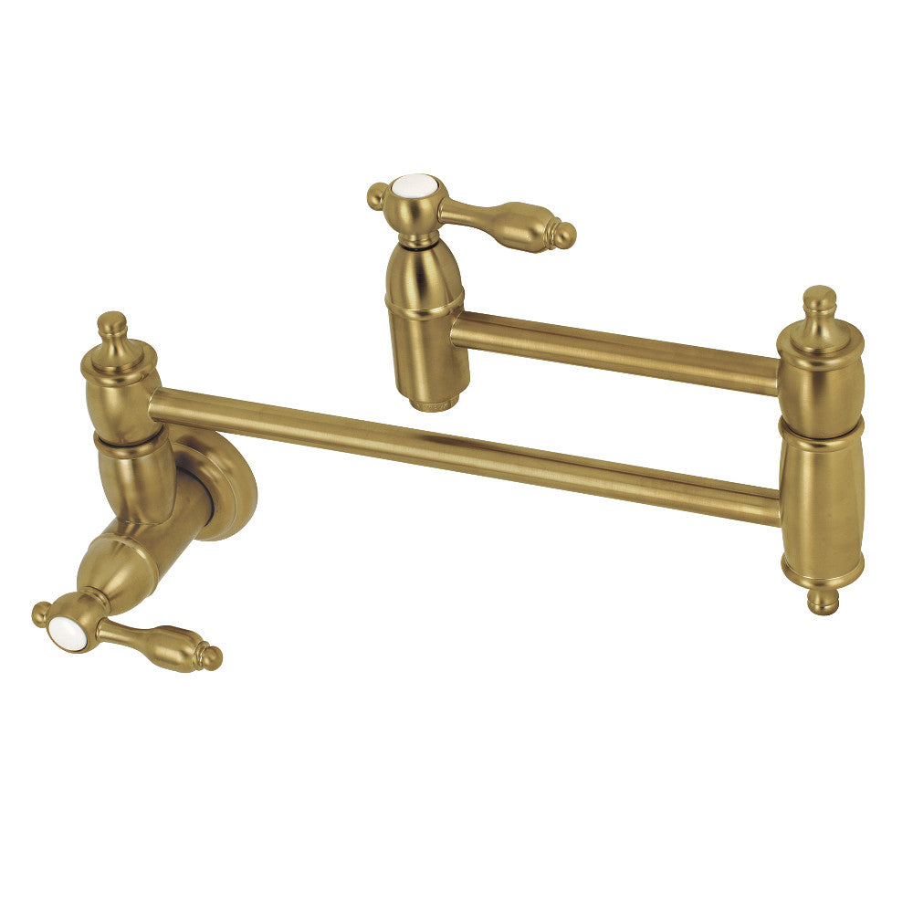 Kingston Brass KS3101TAL Tudor Wall Mount Pot Filler Kitchen Faucet